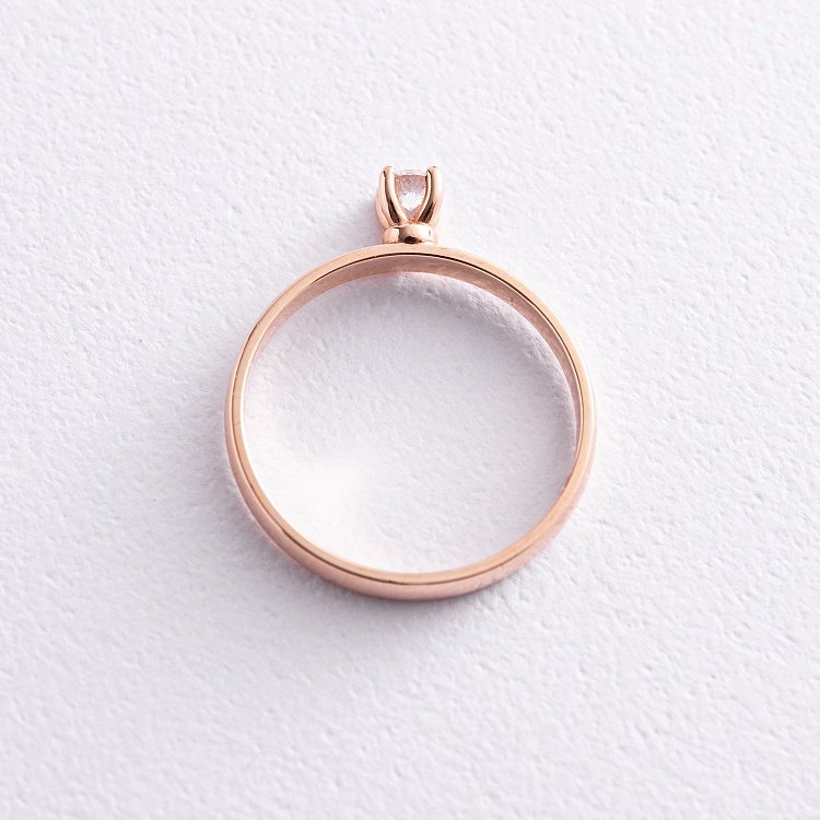 Заручальна золота каблучка з діамантом 24122421 від ювелірного магазину Онікс - 2