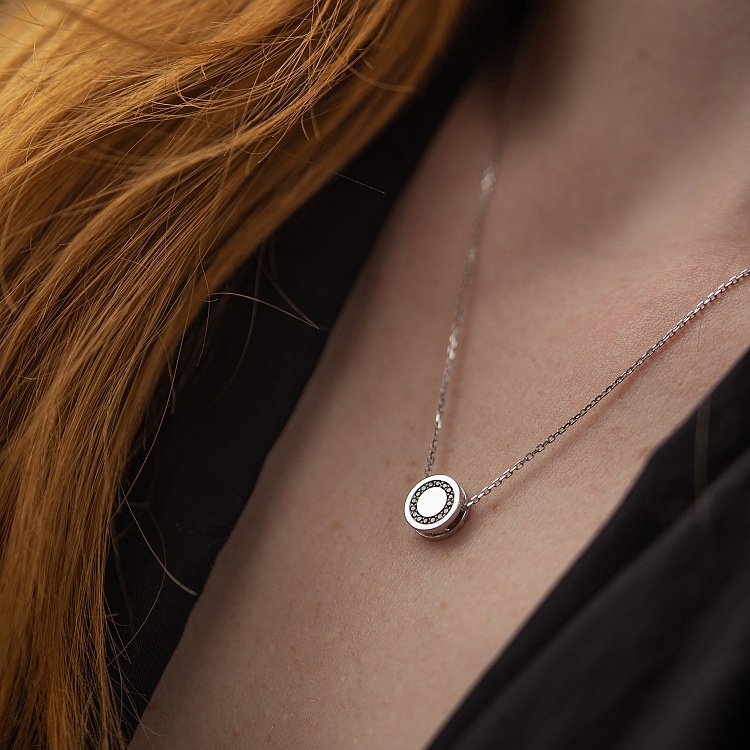 Золоте кольє з чорними діамантами 734491122 від ювелірного магазину Онікс - 5