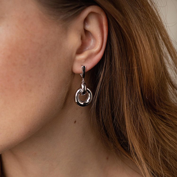 Сережки "Дакота" у білому золоті с08113 від ювелірного магазину Онікс - 5