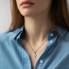 Золотий хрест із чорними діамантами пб0331м от ювелирного магазина Оникс - 1