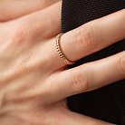 Кольцо "Шарики" в красном золоте к07528 от ювелирного магазина Оникс - 1