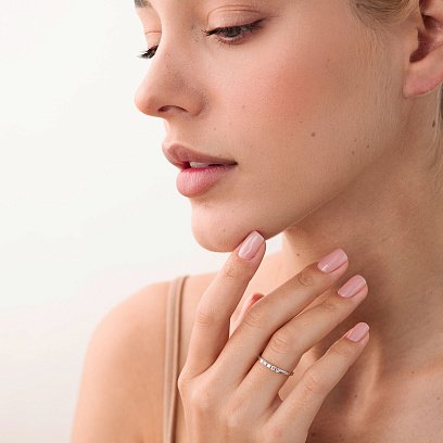 Золотое кольцо с бриллиантами кб0360у №3