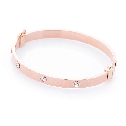 Золотой браслет с фианитами б03516