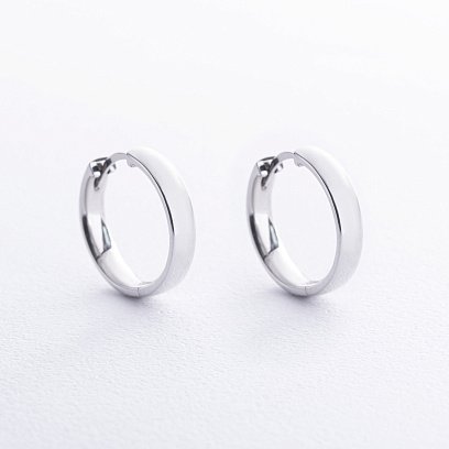 Серьги - кольца в серебре 7086