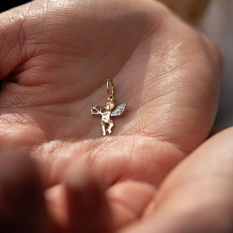 Золотий кулон "Янголятко" п03756 від ювелірного магазину Онікс - 3