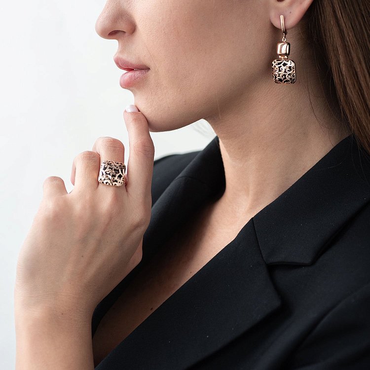 Золоті сережки з емаллю с05453 від ювелірного магазину Онікс - 2