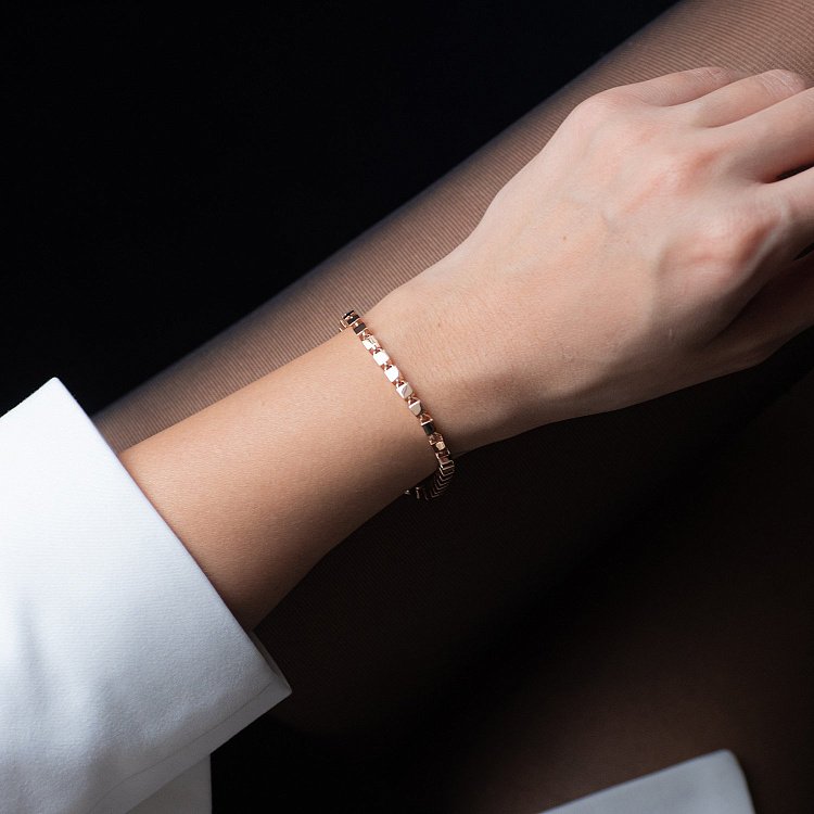 Браслет "Кубики" в червоному золоті б04371 від ювелірного магазину Онікс - 3