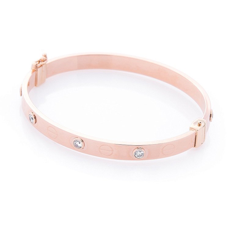 Золотой браслет с фианитами б03516 от ювелирного магазина Оникс