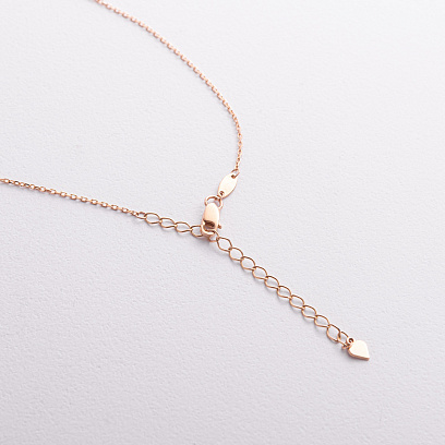 Колье "Монетки" в красном золоте (фианиты) кол02624 №3