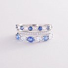 Золотое кольцо (синий сапфир, бриллиант) кб0248sth от ювелирного магазина Оникс
