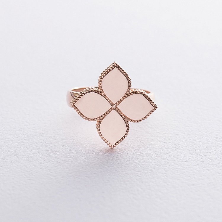 Золотое кольцо "Клевер" к06371 от ювелирного магазина Оникс