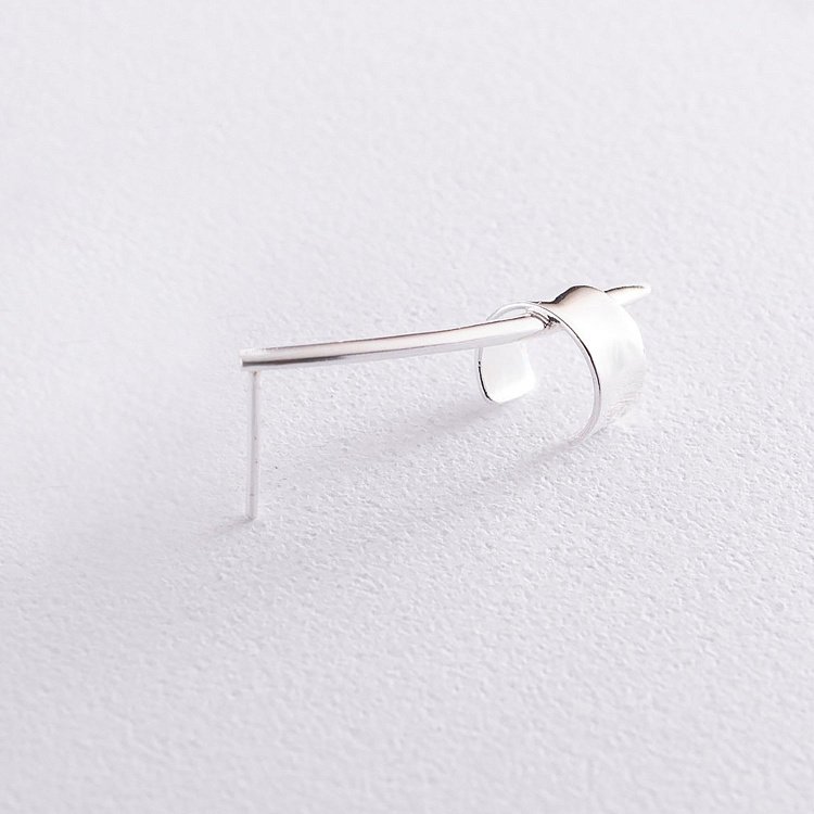 Срібна каффа "Дотик" (на ліве вушко) 122913л від ювелірного магазину Онікс - 8