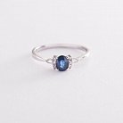 Золотое кольцо с синим сапфиром и бриллиантами R5031Scha от ювелирного магазина Оникс
