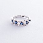 Золотое кольцо с бриллиантами и сапфирами R11535Saj от ювелирного магазина Оникс
