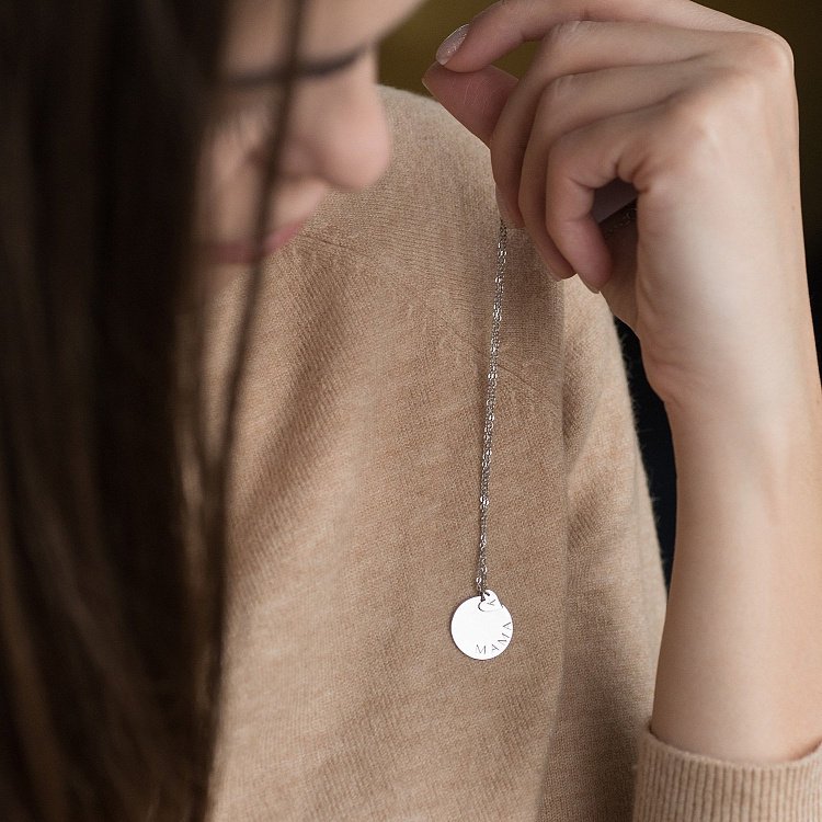 Срібне кольє з гравіюванням "Маленька любов" 18976 від ювелірного магазину Онікс - 6