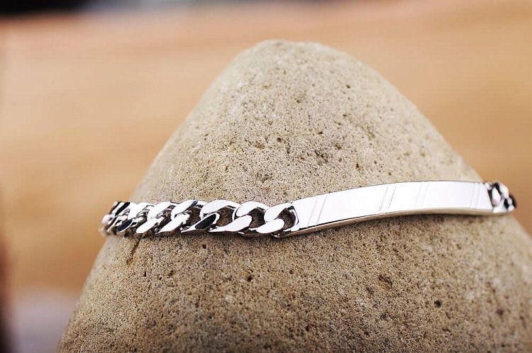 Браслет с пластиной 14671 от ювелирного магазина Оникс - 3