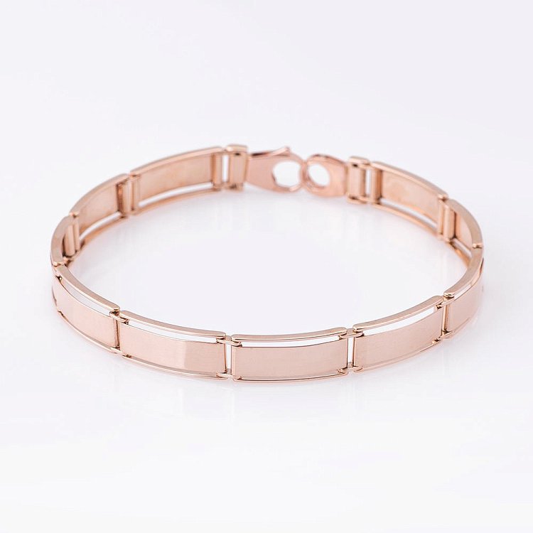 Чоловічий браслет з червоного золота б00684 від ювелірного магазину Онікс