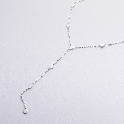 Серебряное колье - галстук "Монетки" 908-01233 №9