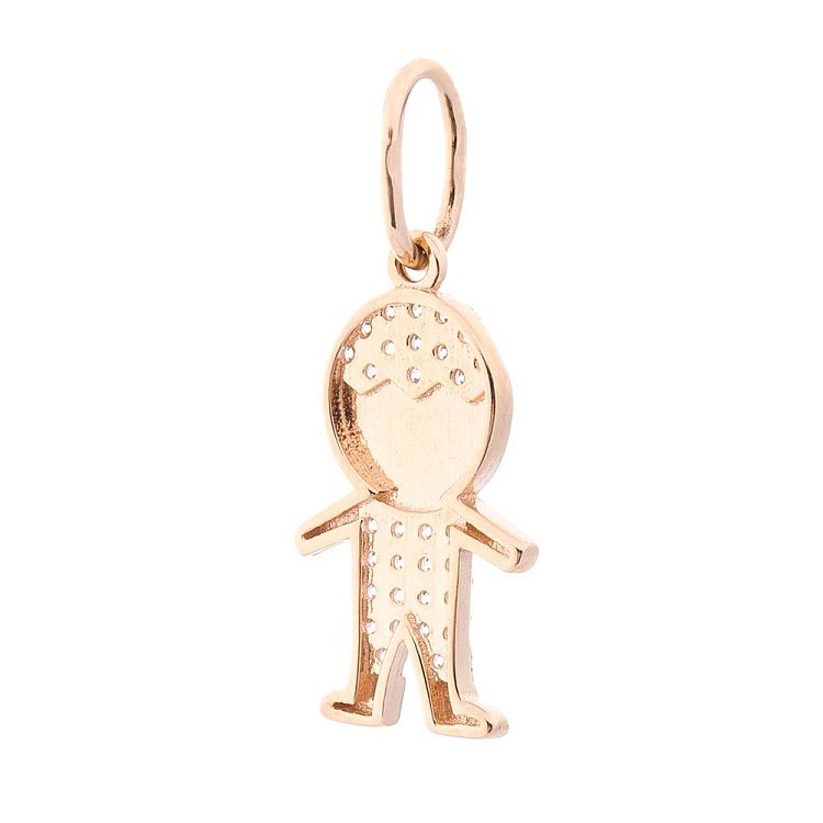 Золотий кулон "Дитина" з фіанітами п03027 від ювелірного магазину Онікс - 1