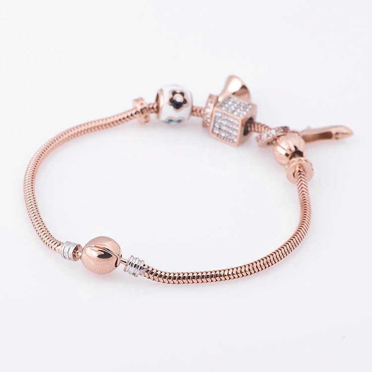 Золотий браслет з Шарм (фіаніти) б02778 від ювелірного магазину Онікс - 2