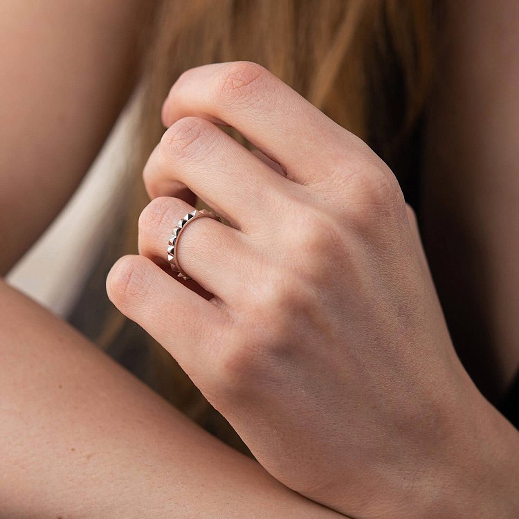 Кольцо "Mona" в белом золоте к07433 от ювелирного магазина Оникс - 11