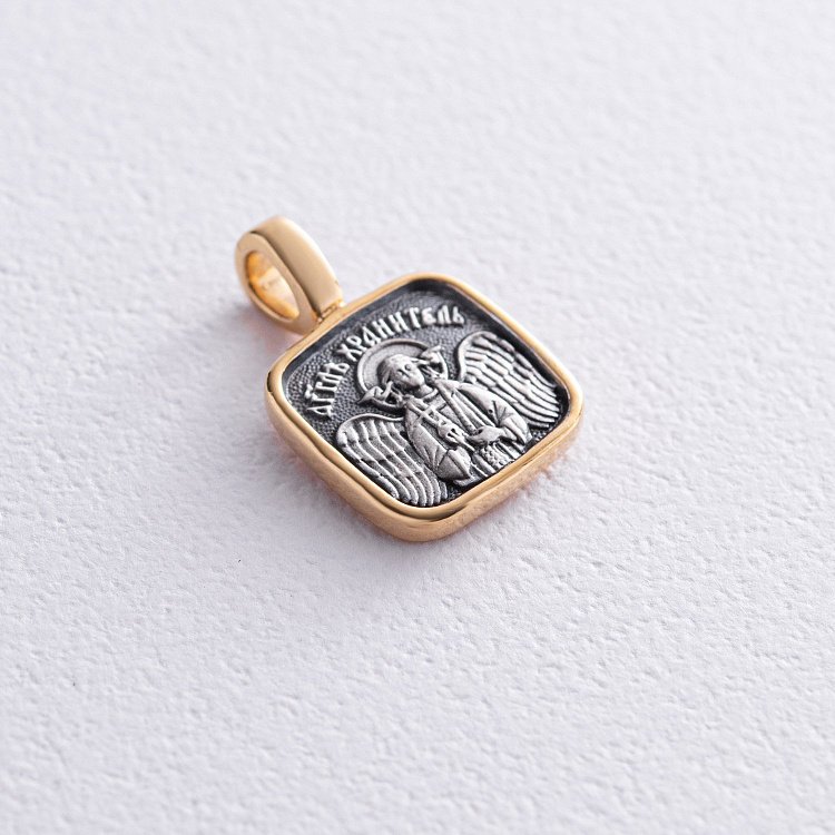 Серебряная ладанка "Божия Матерь Семистрельная" (позолота) 132292 от ювелирного магазина Оникс - 1