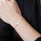 Браслет "Хлопчик і сердечко" у червоному золоті (фіаніти) б05652 от ювелирного магазина Оникс - 1