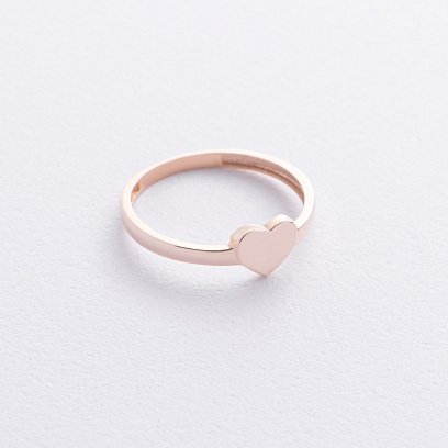 Каблучка "Сердечко" в червоному золоті к08213 №3
