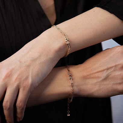 Браслет "Фантазия" в красном золоте б05797 №2