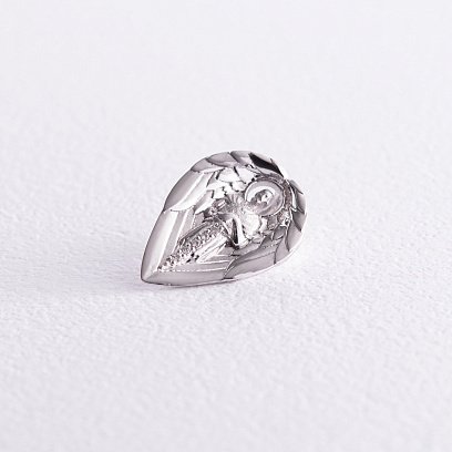 Кулон "Ангел Хранитель" в белом золоте (бриллианты) 130631121