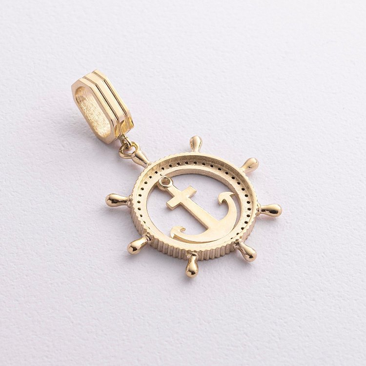 Золотий кулон "Якір" п02746 від ювелірного магазину Онікс - 2