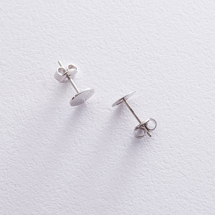 Срібні сережки-пусети "Кружечки" 122588 від ювелірного магазину Онікс - 1