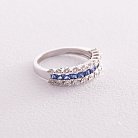 Золотое кольцо с бриллиантами и сапфирами кб0426mi от ювелирного магазина Оникс - 3