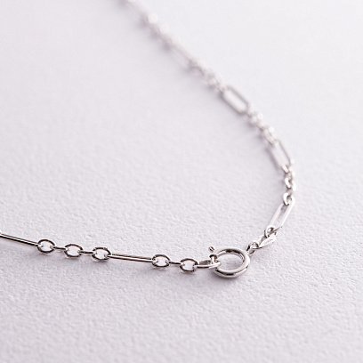 Колье - цепочка в белом золоте кол02387 №5