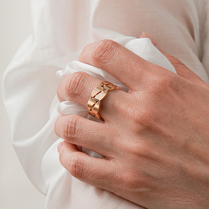 Каблучка "Merry" у жовтому золоті к08270 №4