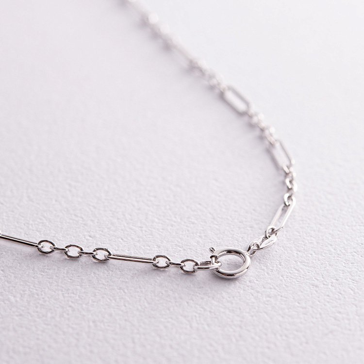 Колье - цепочка в белом золоте кол02387 от ювелирного магазина Оникс - 4