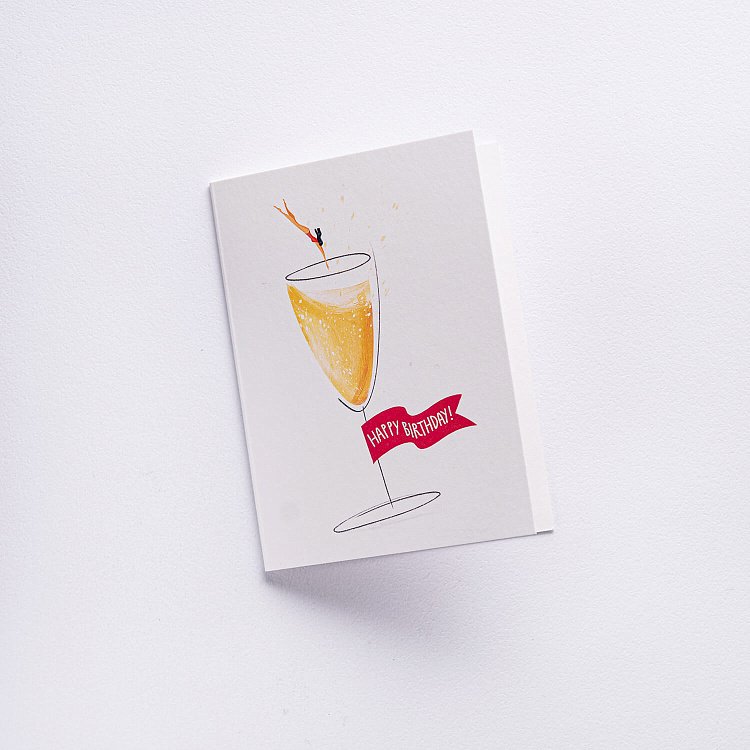 Открытка к Вашему подарку "Happy Birthday!" от ювелирного магазина Оникс