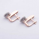 Золотые серьги с фианитами с04131 от ювелирного магазина Оникс - 1