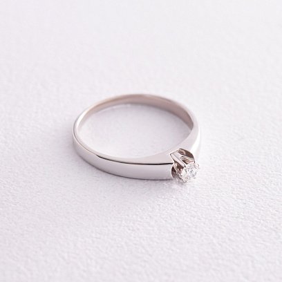 Помолвочное золотое кольцо с бриллиантом кб0422 №3