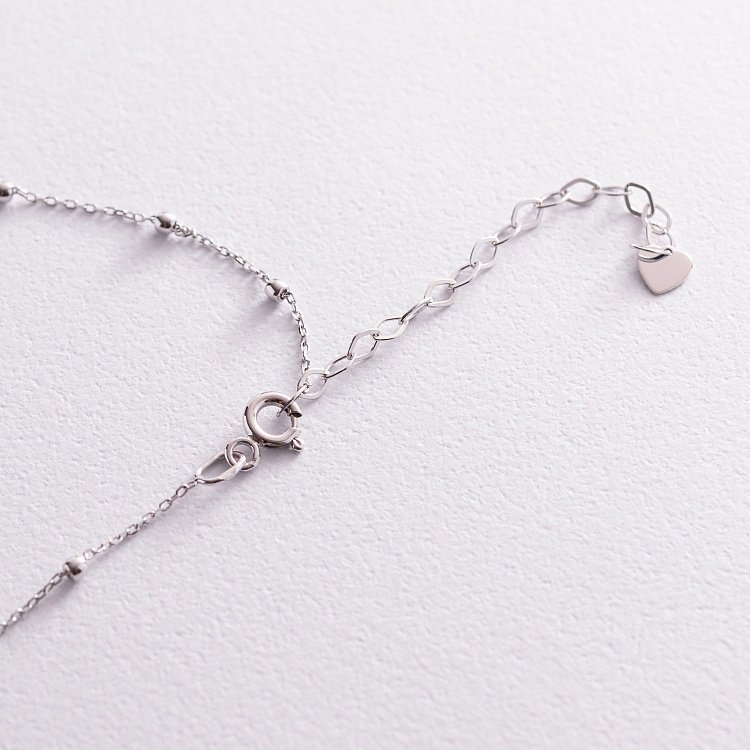 Колье "Шарики" в белом золоте кол02015 от ювелирного магазина Оникс - 5