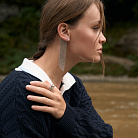 Серебряная серьга - каффа "Неповторимость" 122861 от ювелирного магазина Оникс - 18