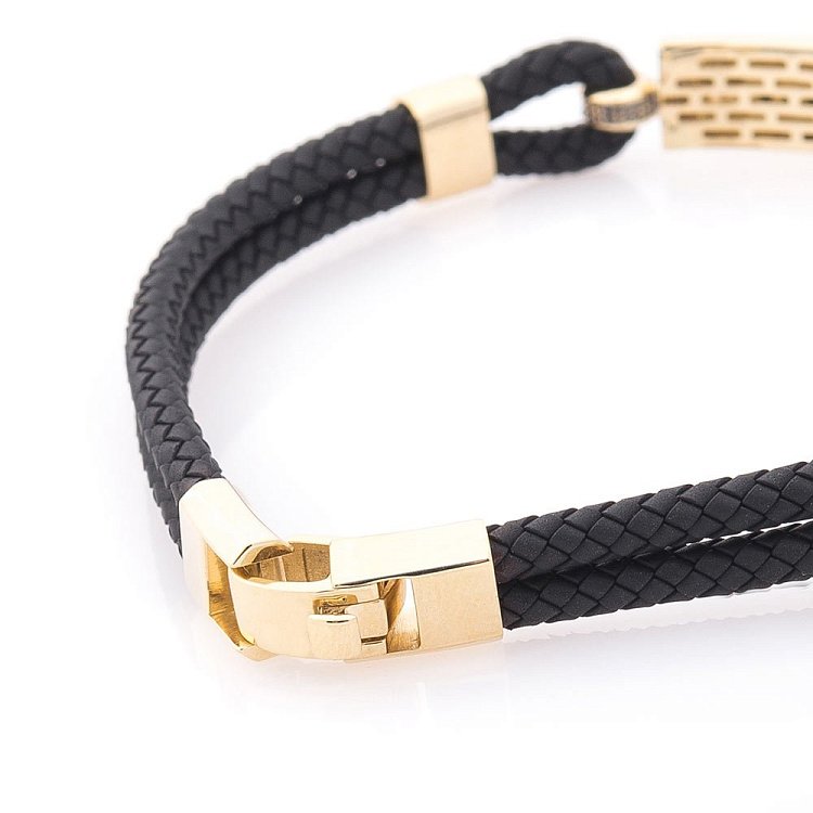 Каучуковий браслет з фіанітами б02346 від ювелірного магазину Онікс - 2