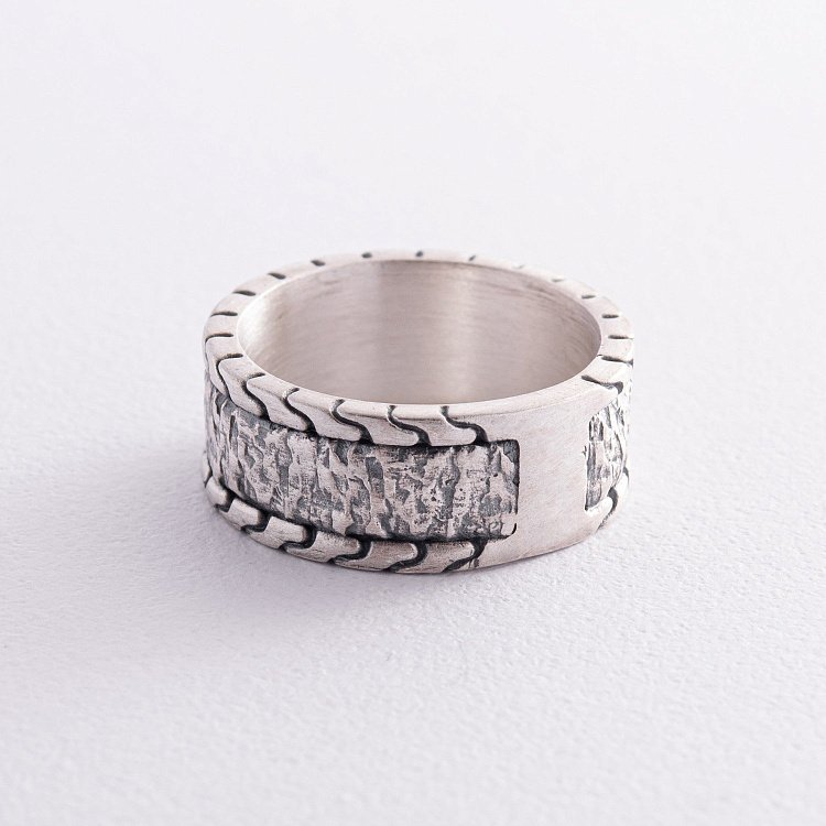 Мужское серебряное кольцо 112719 от ювелирного магазина Оникс - 8