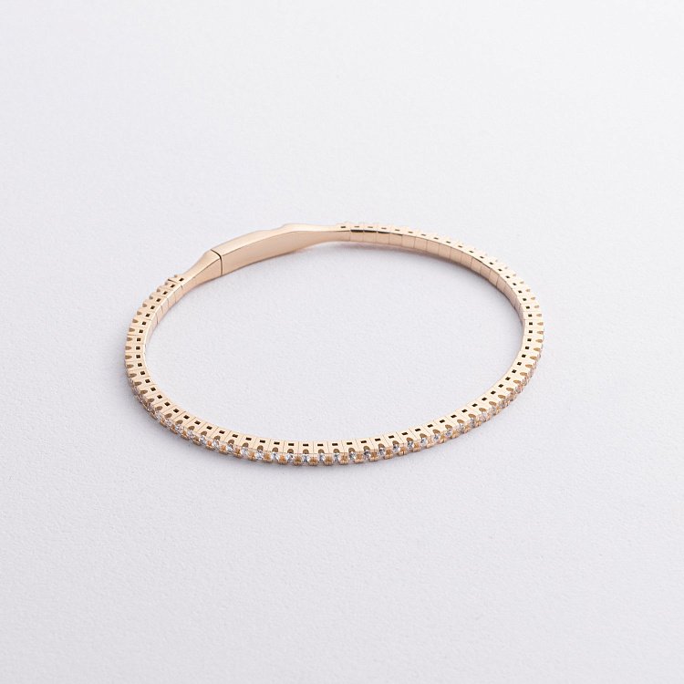 Золотой браслет "Clarice" с дорожкой камней б05478 от ювелирного магазина Оникс - 4