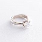 Серебряное кольцо с фианитом 111143 от ювелирного магазина Оникс