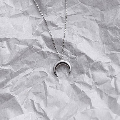 Кольє "Лунниця" в білому золоті кол02063 №4