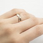 Золотое кольцо (фианиты) к05803 от ювелирного магазина Оникс - 3