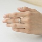 Золотое помолвочное кольцо с фианитом к05373 от ювелирного магазина Оникс - 5