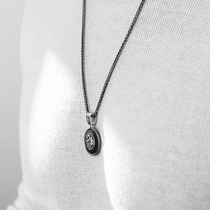 Серебряный кулон "Знак зодиака Овен" с эбеном 1041овен №2