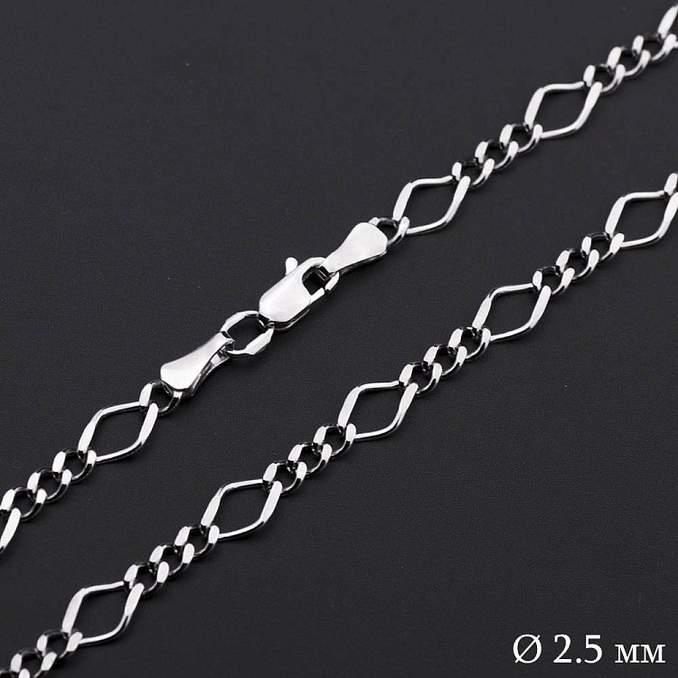 Срібний родований ланцюжок плетіння Нонна 3 + 1 Р012682 від ювелірного магазину Онікс